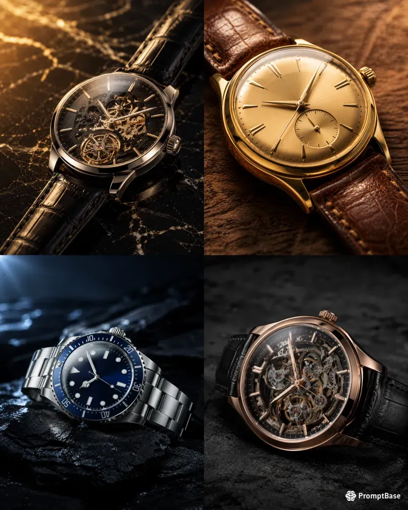 Premium Luxury Watch Advertisement Prompts