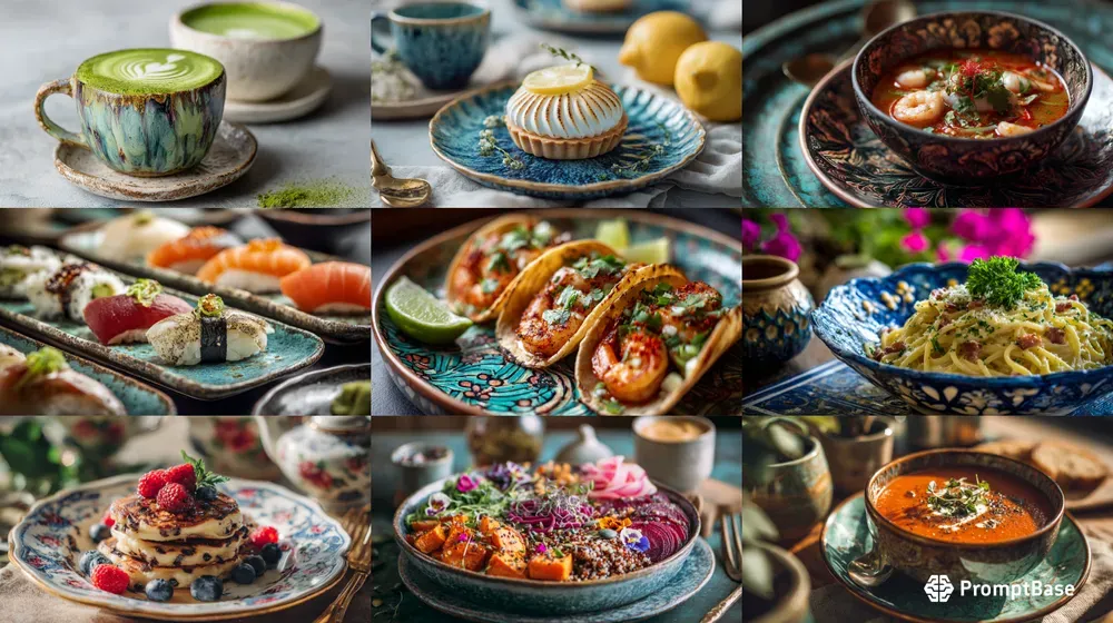 Food Closeup Templates Cookbook Style