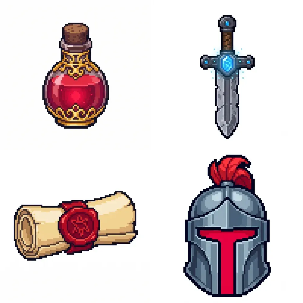 Pixel Art RPG Inventory Icons