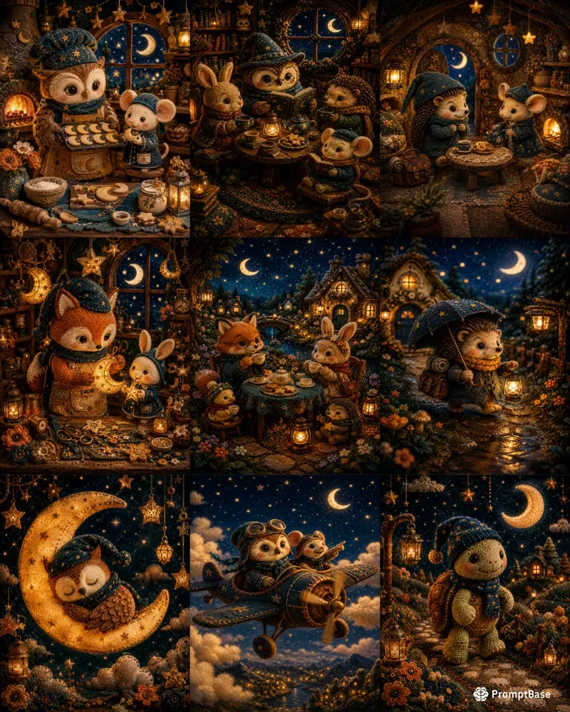 Whimsical Handmade Storybook Animal Chars