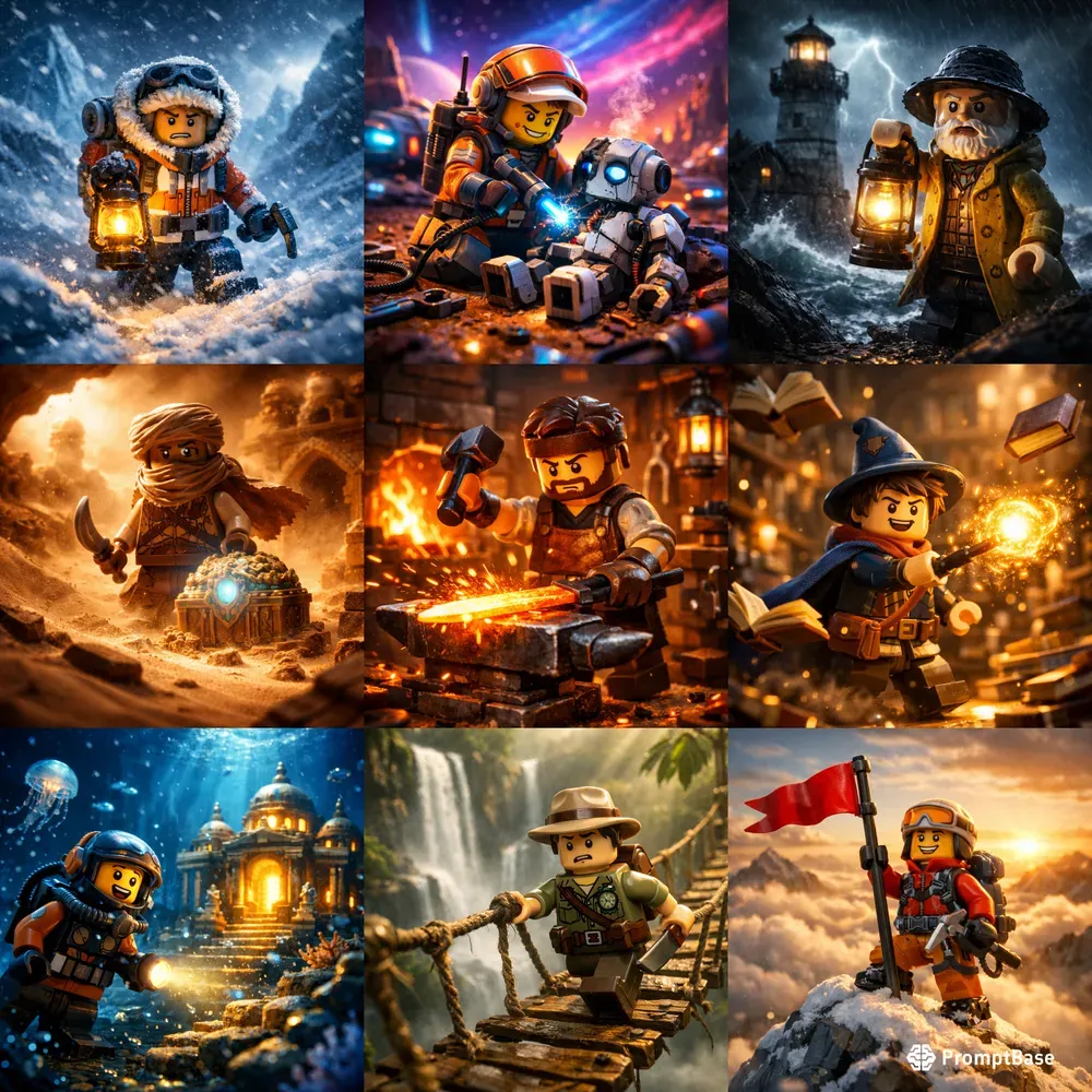 Cinematic Miniature Adventure Scenes