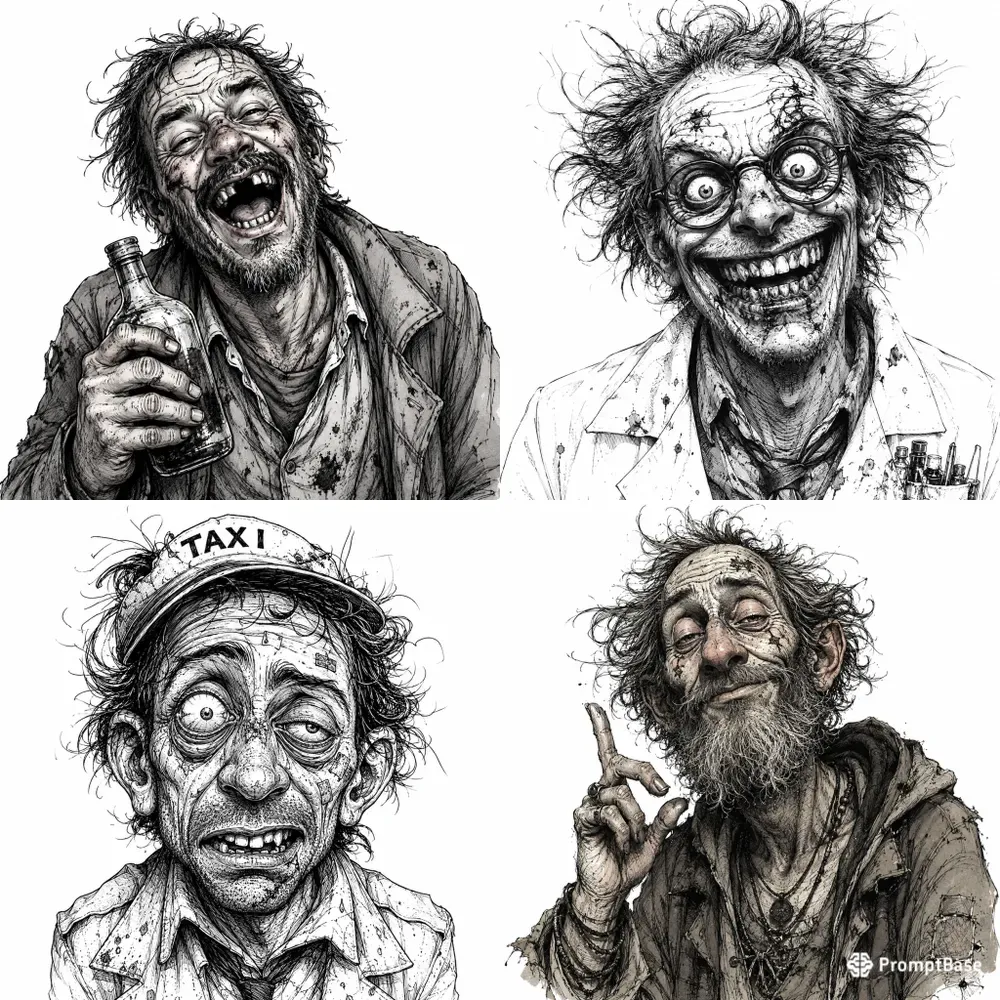 Grimy Cartoon Portrait Generator