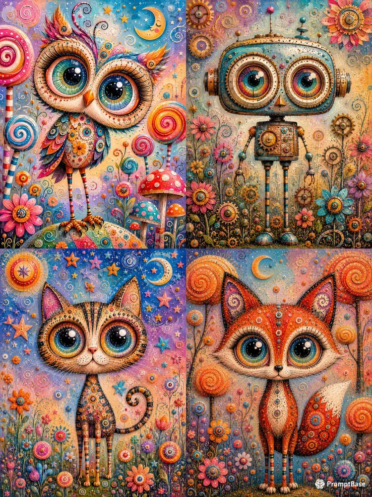 Whimsical Folk Art Character Creators