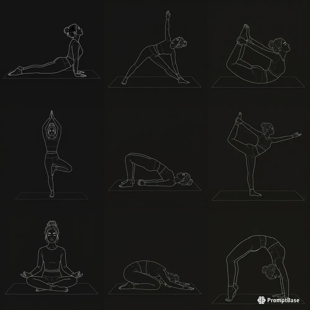 Minimalist Yoga Illustrations