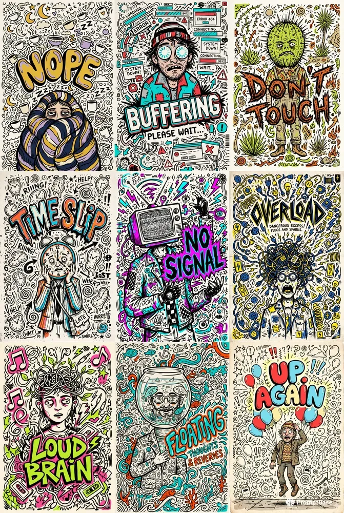 Absurdist Doodle Bomb Poster Kits