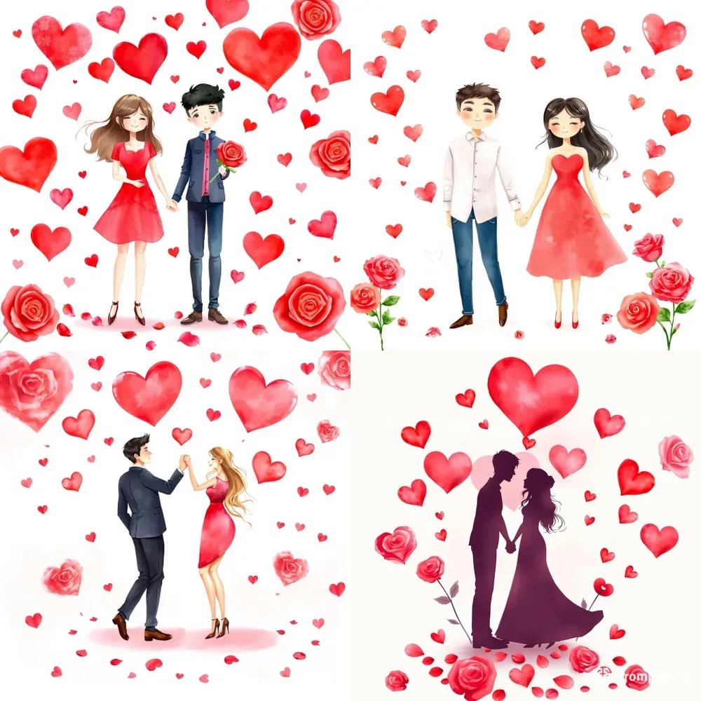 Valentines Day Couples Holding Hands