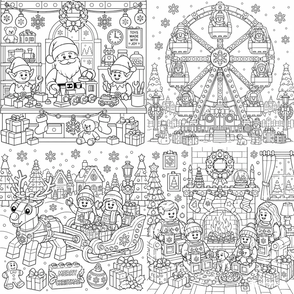 Lego Christmas Coloring