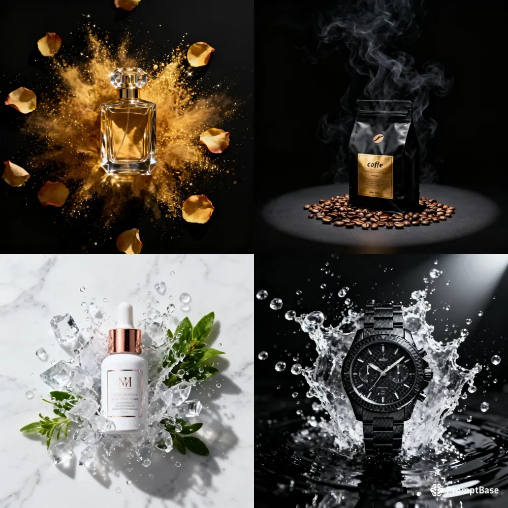Luxury Product Photography Explosions