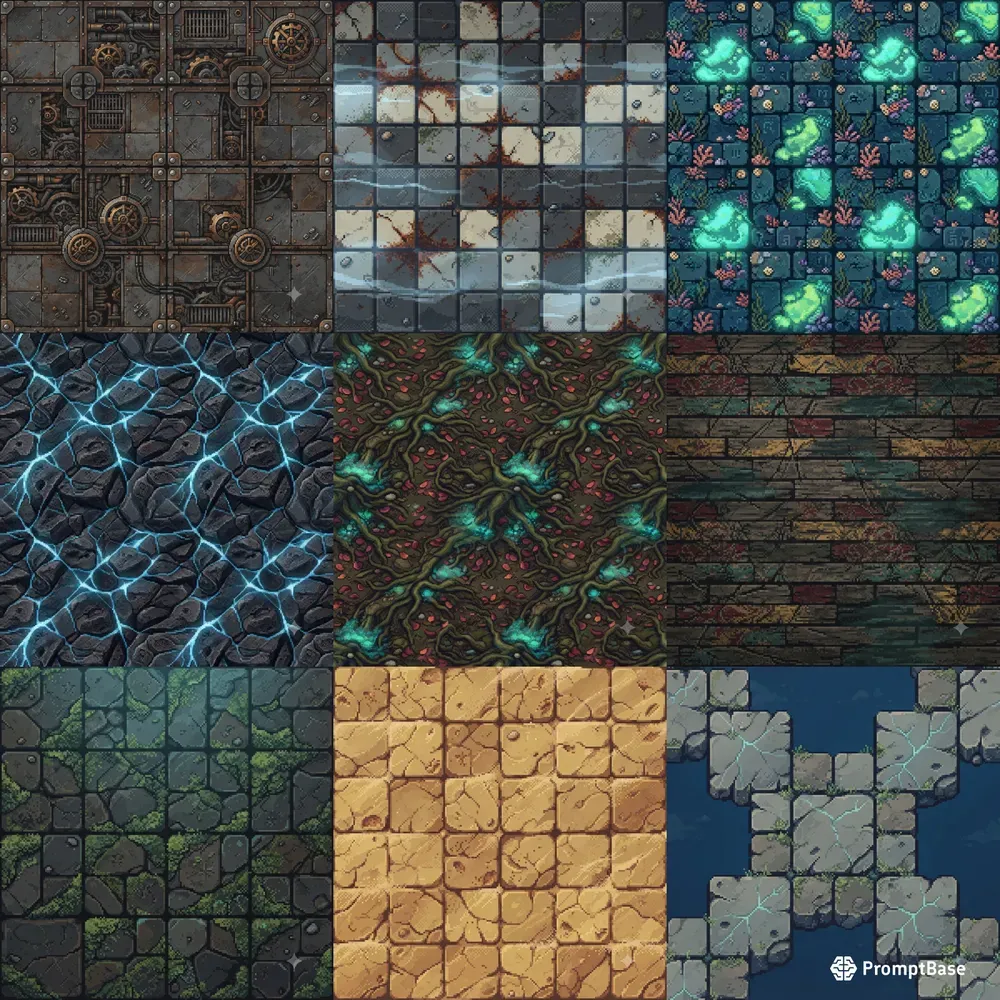 2D Pixel Art Game Textures