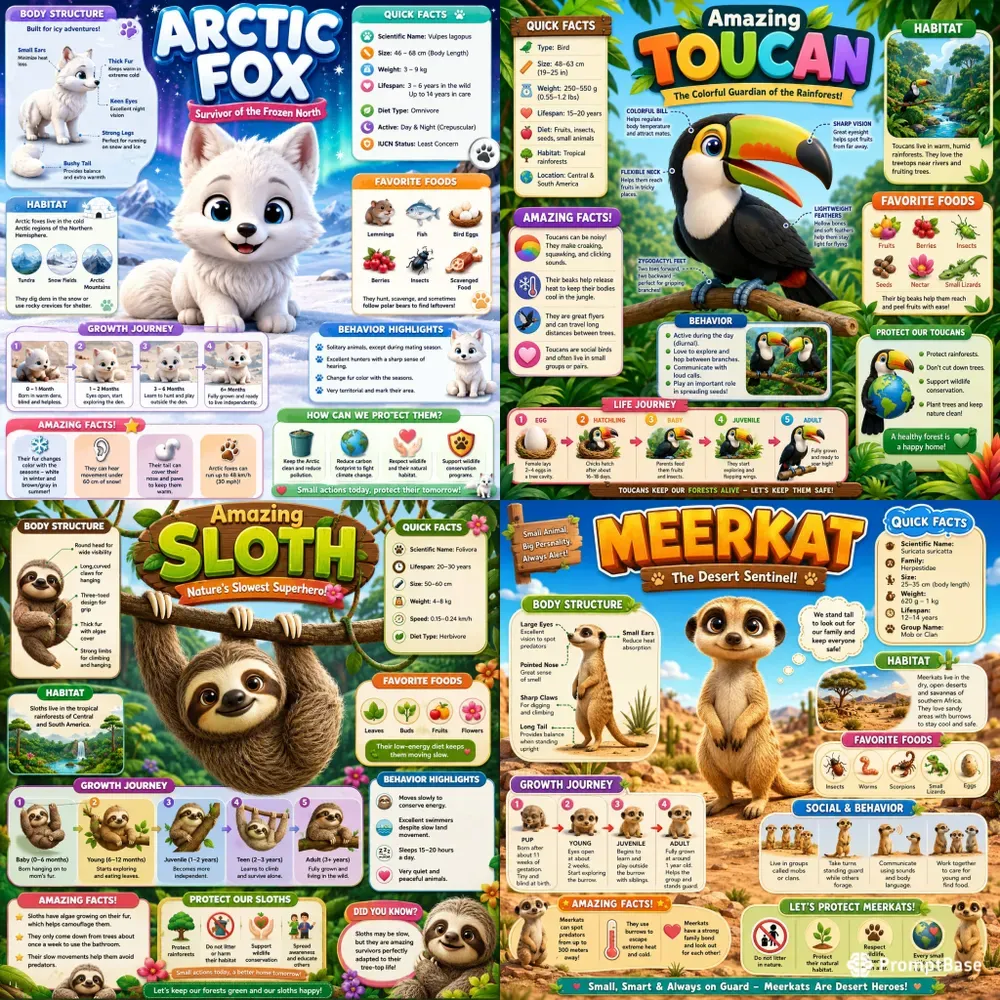 Kids Discovery Animal Posters
