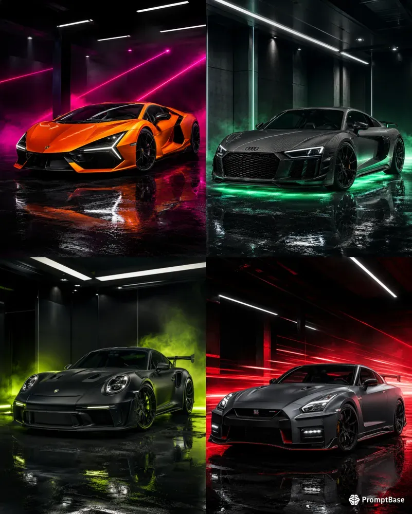 3D Luxury Car Studio Ads