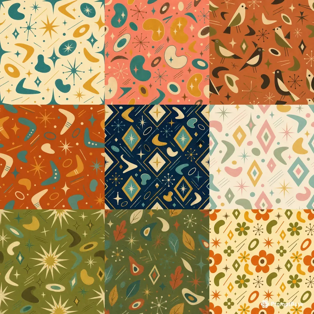 Mid Century Seamless Patterns