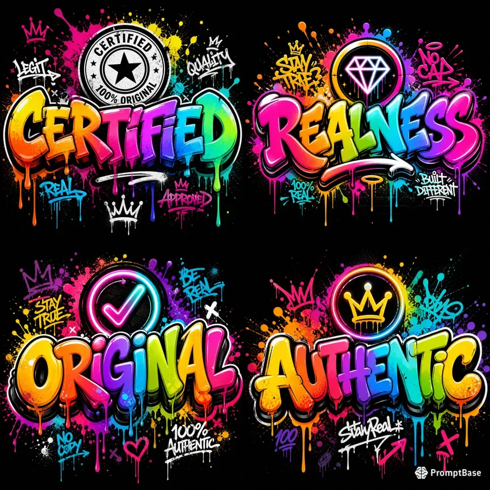 Graffiti Badge Typography Streetwear