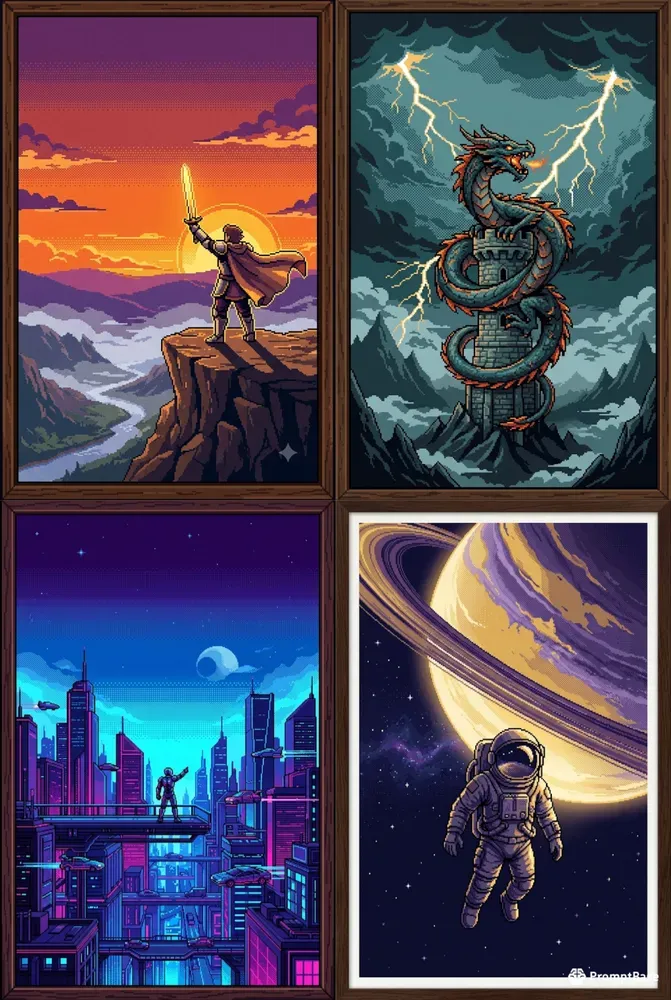 16bit Pixel Art Poster Studios