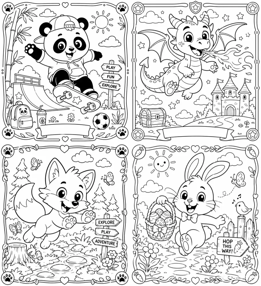Premium Kids Coloring Book Pages