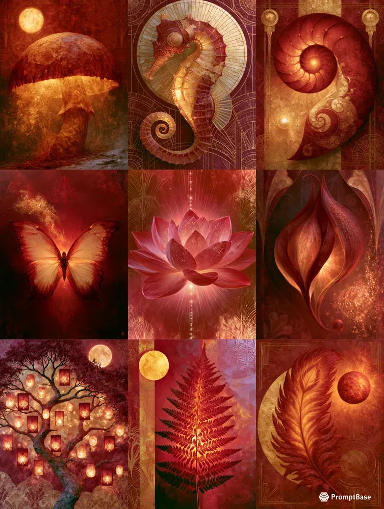 Dreamlike Crimson Portraits