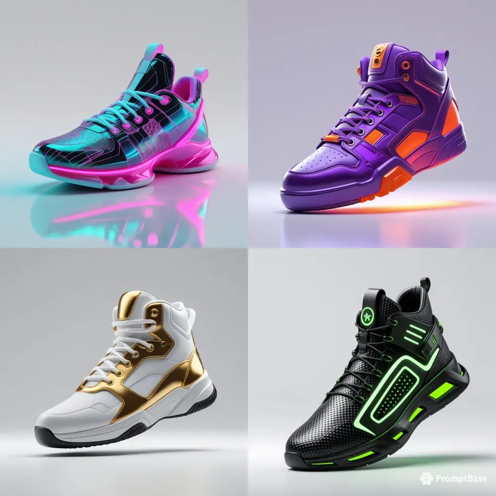 3D Cyber Hypebeast Sneaker Cliparts