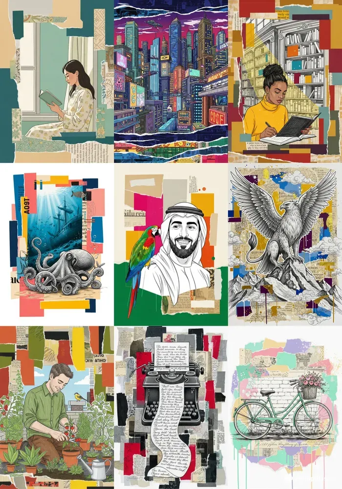 Eclectic Mixed Media Collages