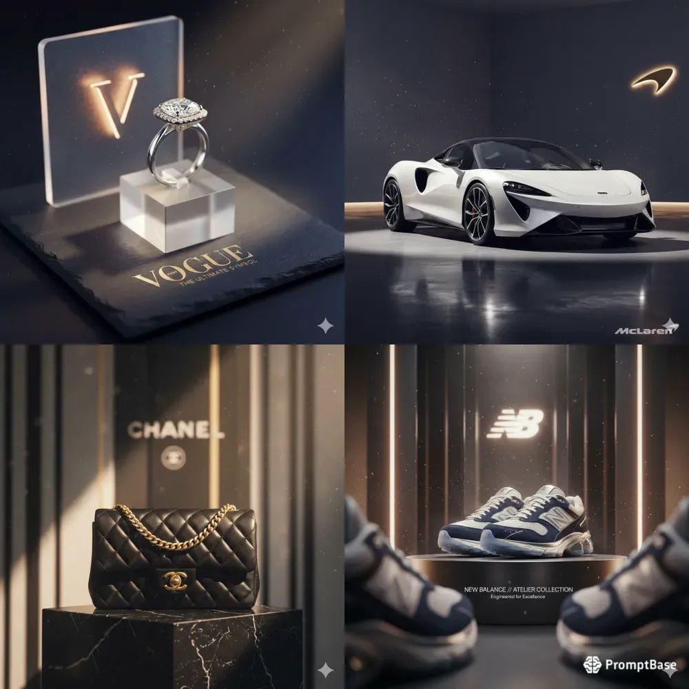 Ultrarealistic Luxury Brand Product Ads