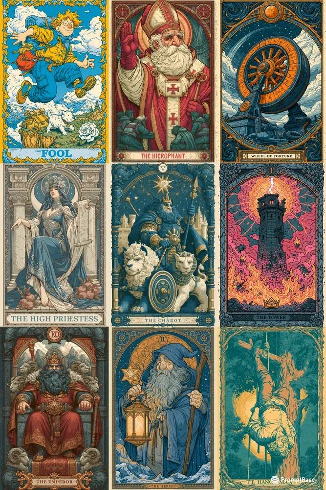 Cartoon Tarot Card Art Studios
