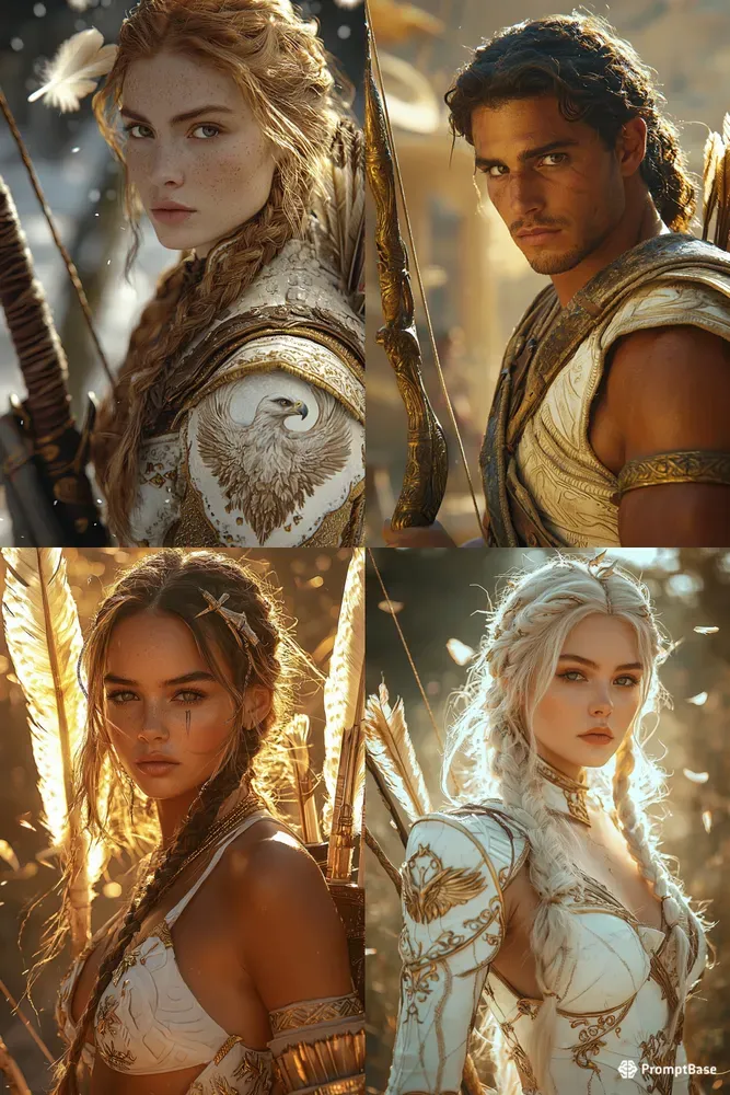 Ivory Falcon Huntress Fantasy Portraits