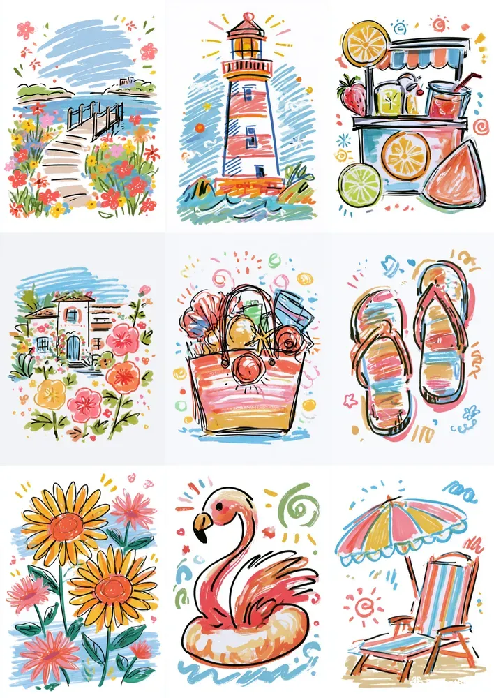 Summer Sketchbook Illustrations