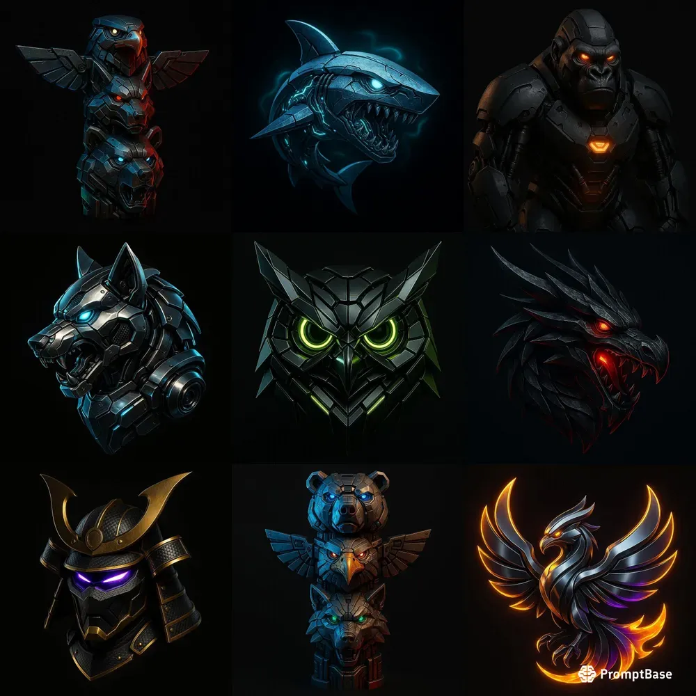 Ultrarealistic 3D Esports Mascot Logos