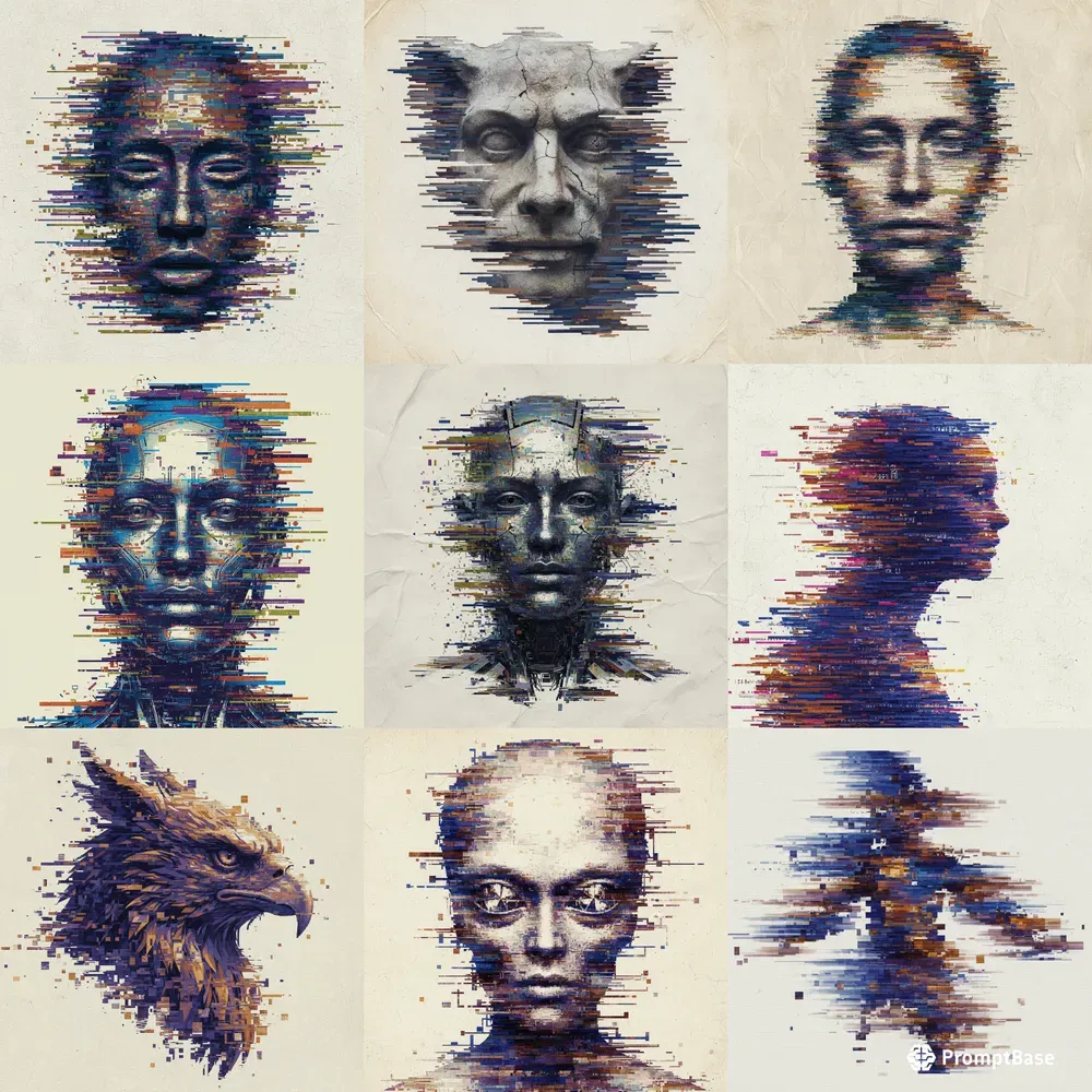 Digital Decay Portraits