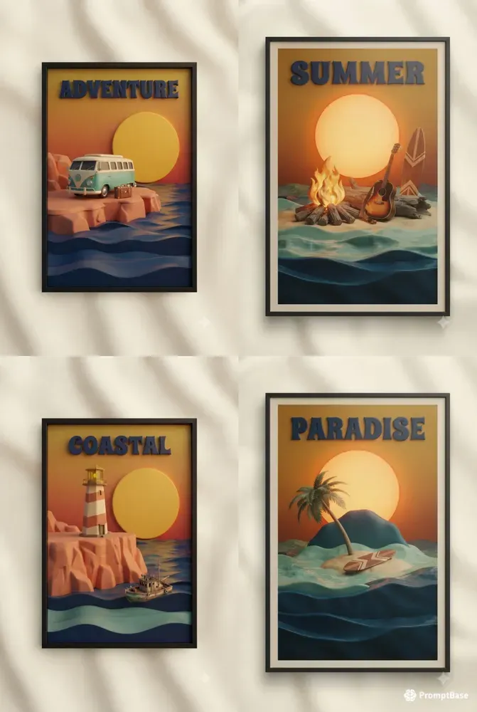 Vintage Midcentury Ocean Art