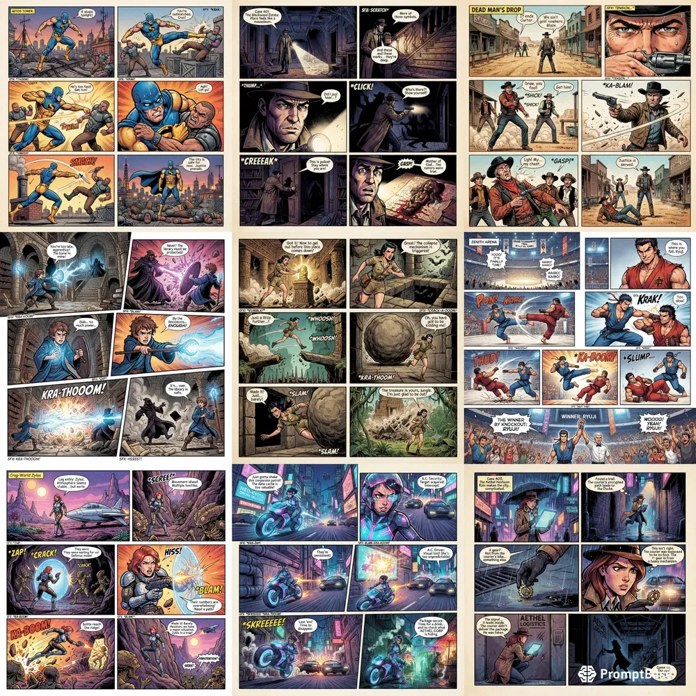 Comic Book Panels Pages