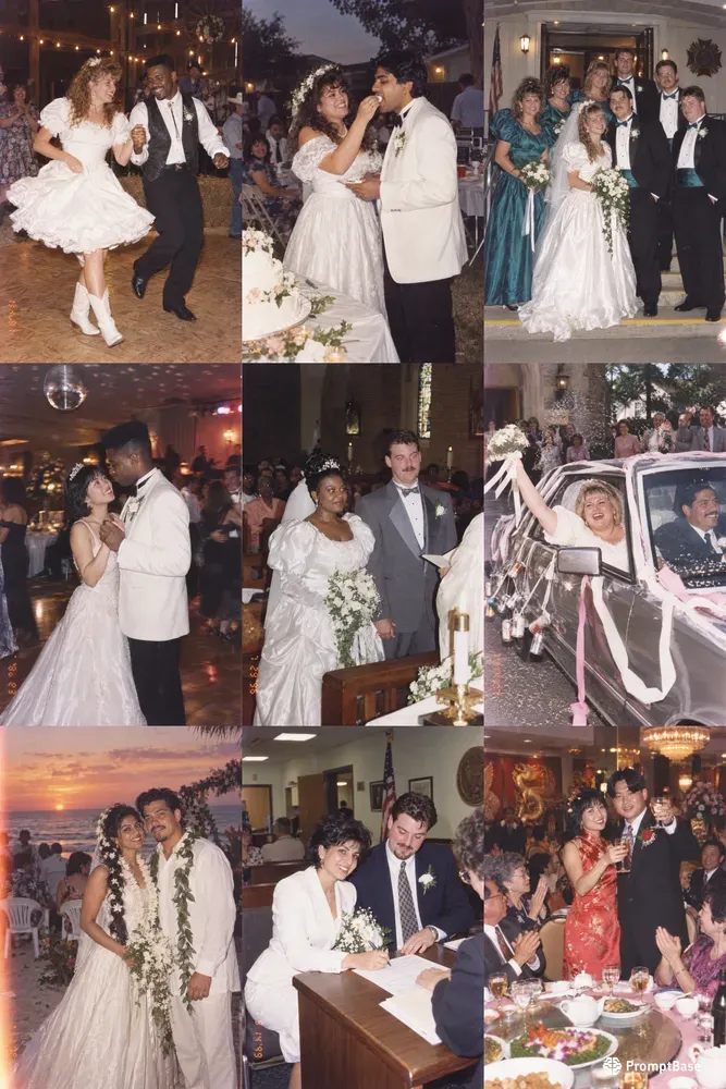 90s Wedding Day Photos