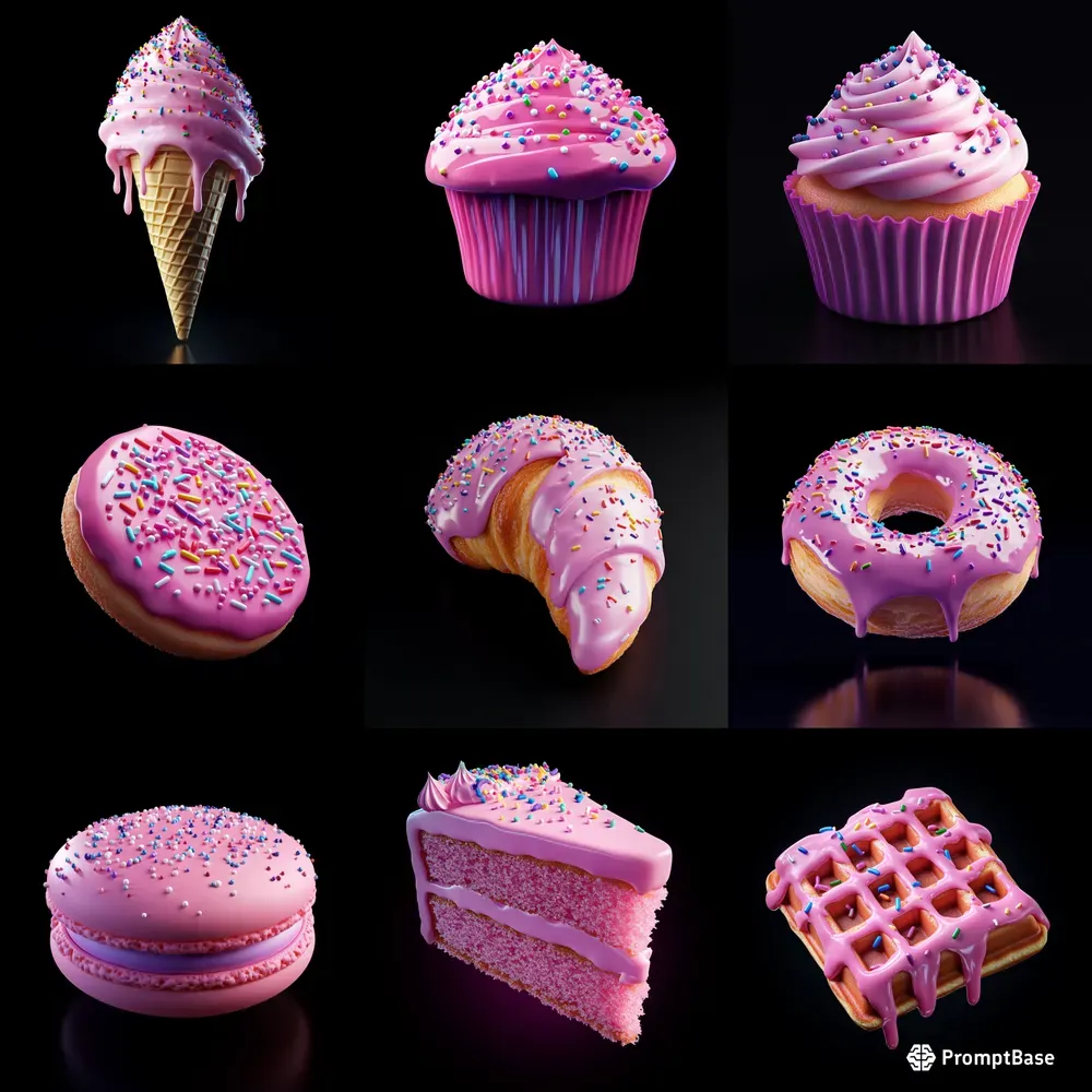 Glossy 3D Candy Style Renders