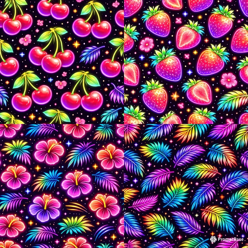 Neon Glow Pattern Design Generator
