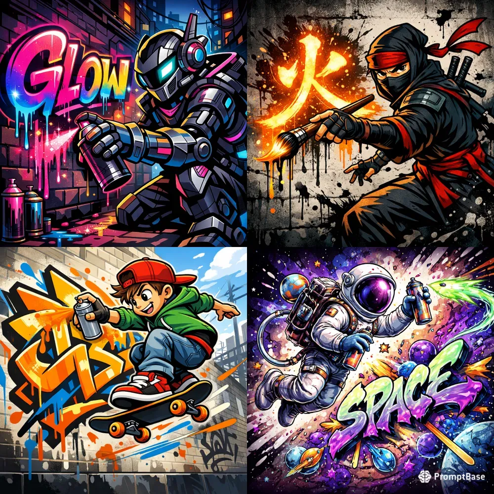 Urban Graffiti Character Poster Designs
