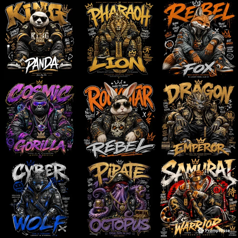 Urban Royal Mascot Streetwear Tshirts