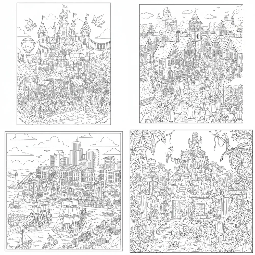 Advanced Detailed Coloring Pages