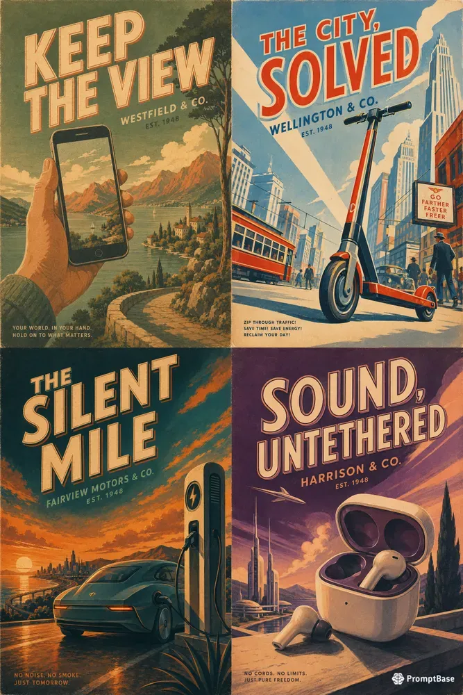 Retro Posters For Modern Things Generator