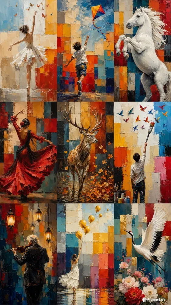 Expressive Palette Knife Figures