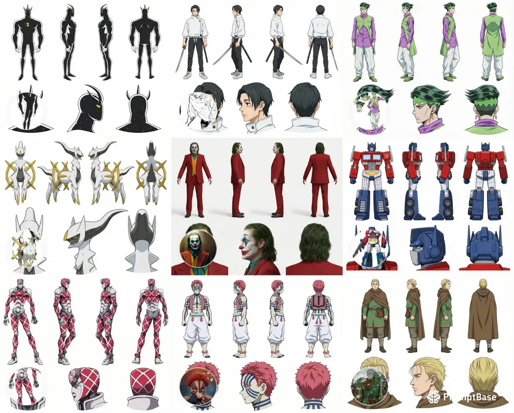 Character Identity Reference Sheets