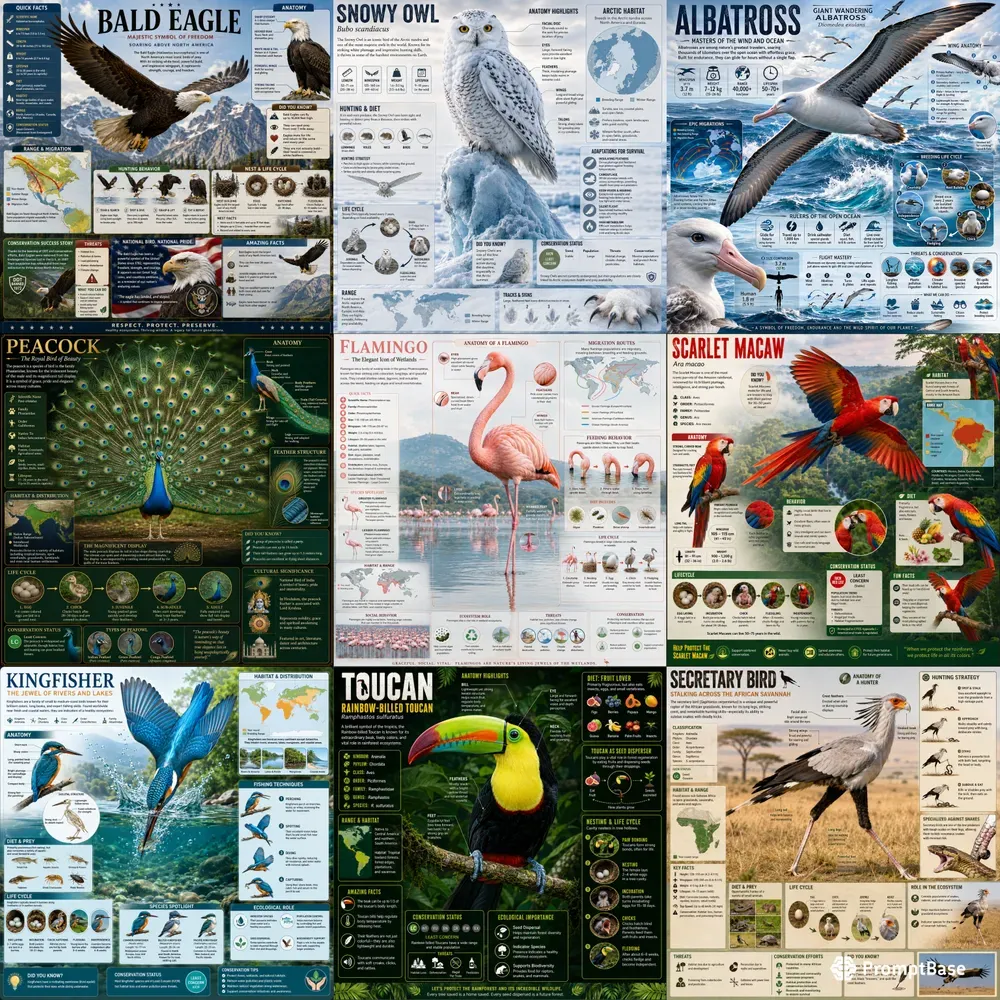 Epic Bird Encyclopedia Poster Series 01