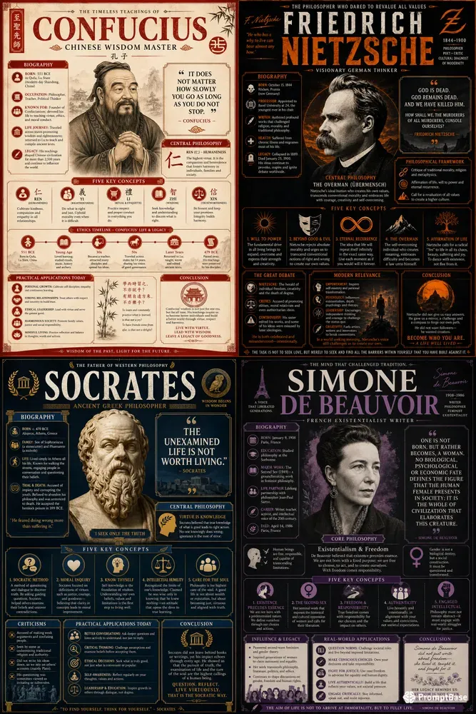 Philosopher Infographic Posters