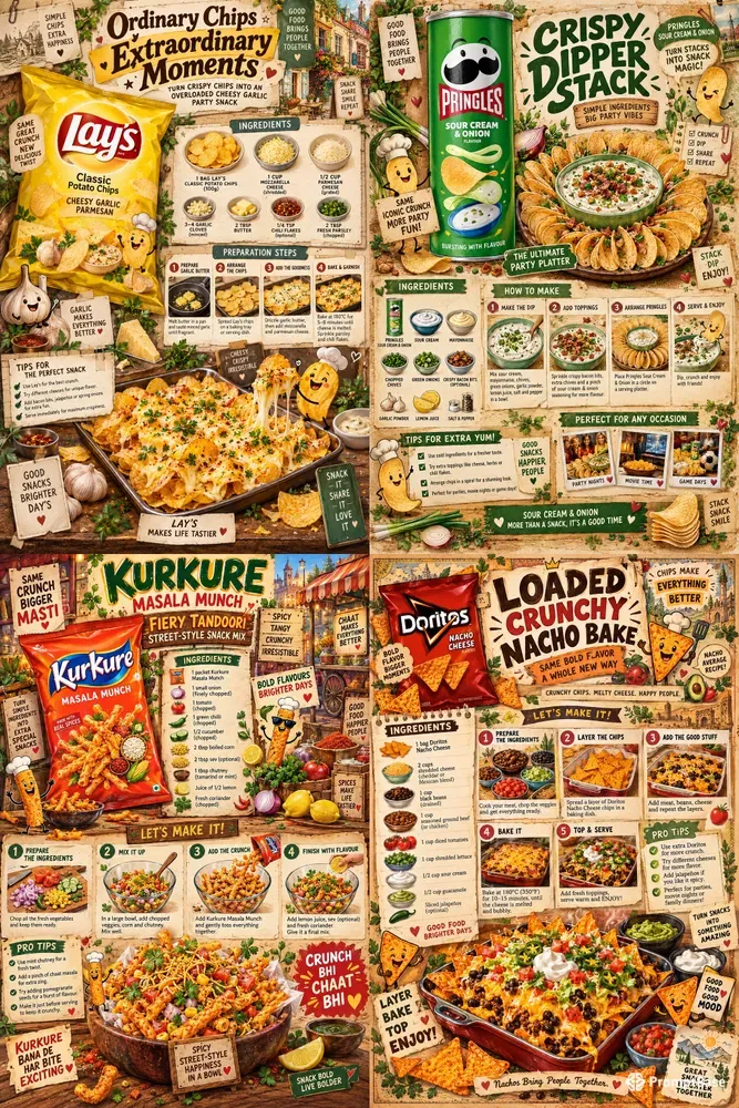 Whimsical Snack Recipe Poster Creators