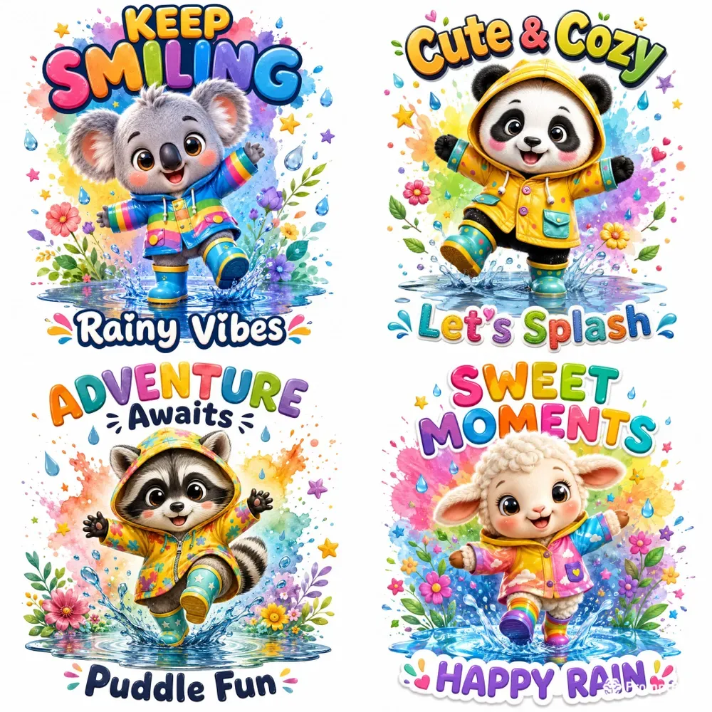 Rainy Animal Tee Designs