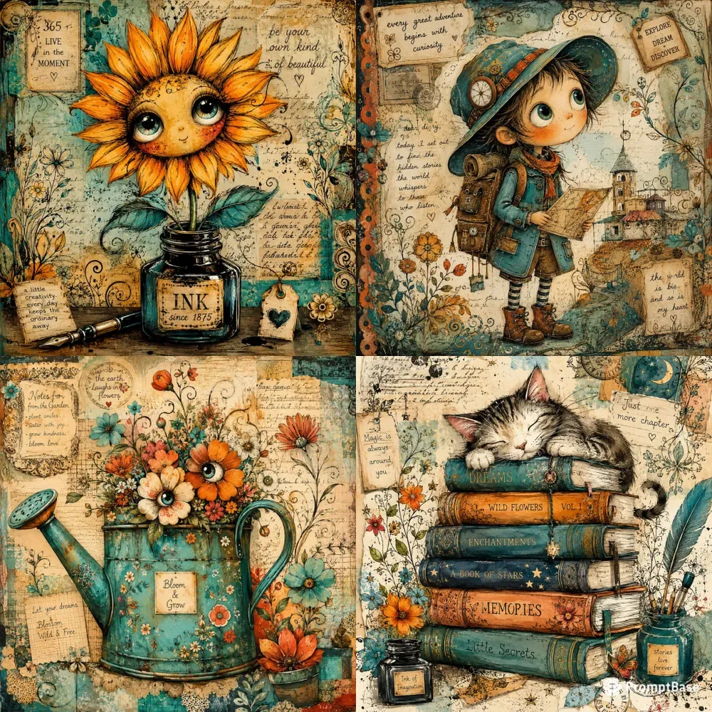 Whimsical Mixedmedia Storybooks