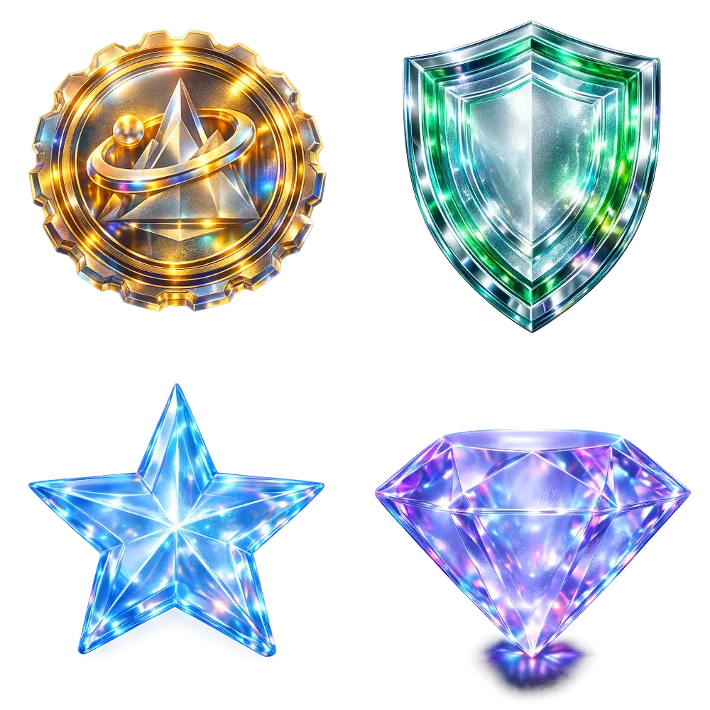 Digital Certificate Award Badge Assets