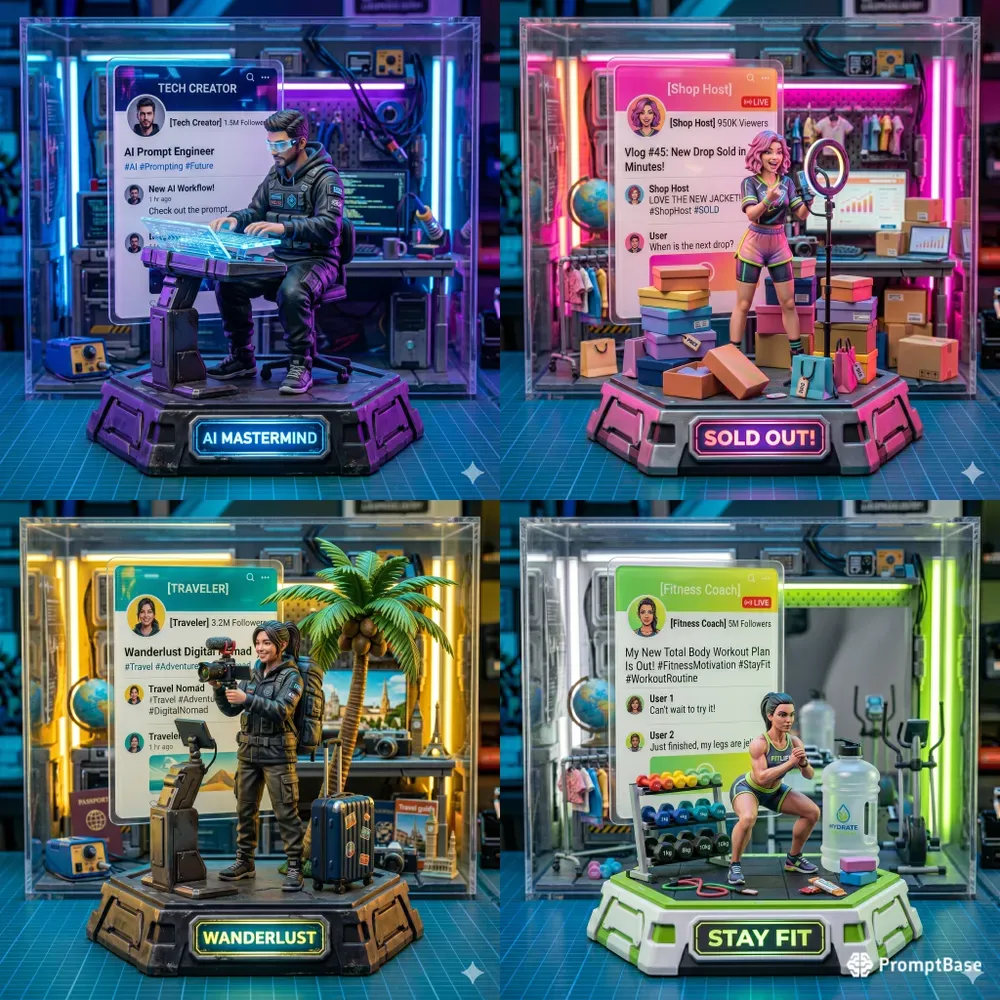 3D Personal Branding Diorama Generator
