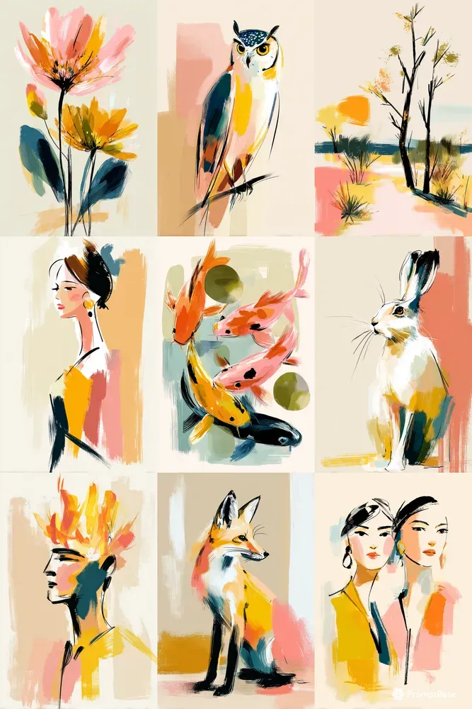 Expressive Brush Portrait Art