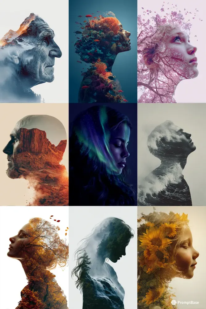 Double Exposure Portrait Art Generator