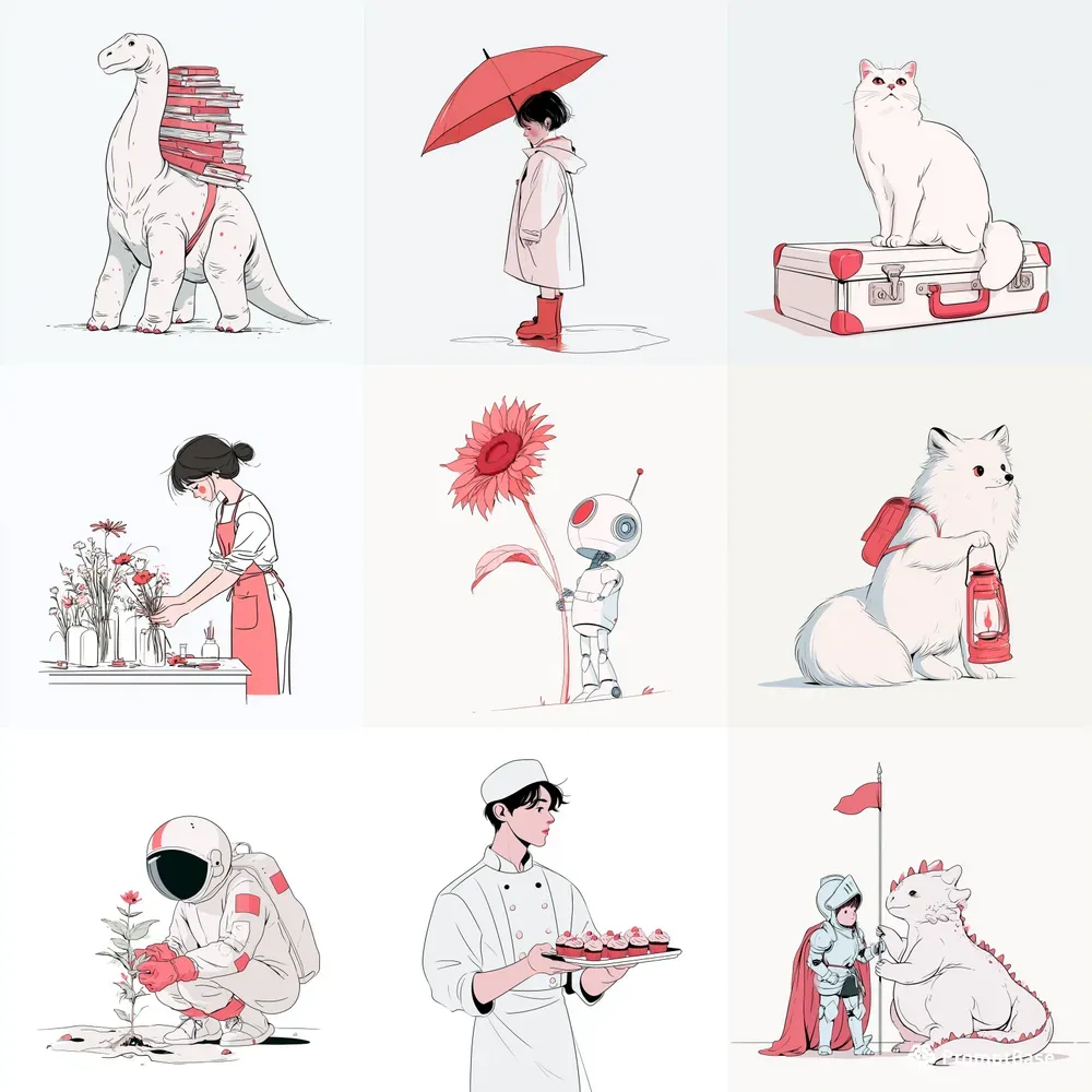 Cute Minimal Editorial Illustrations