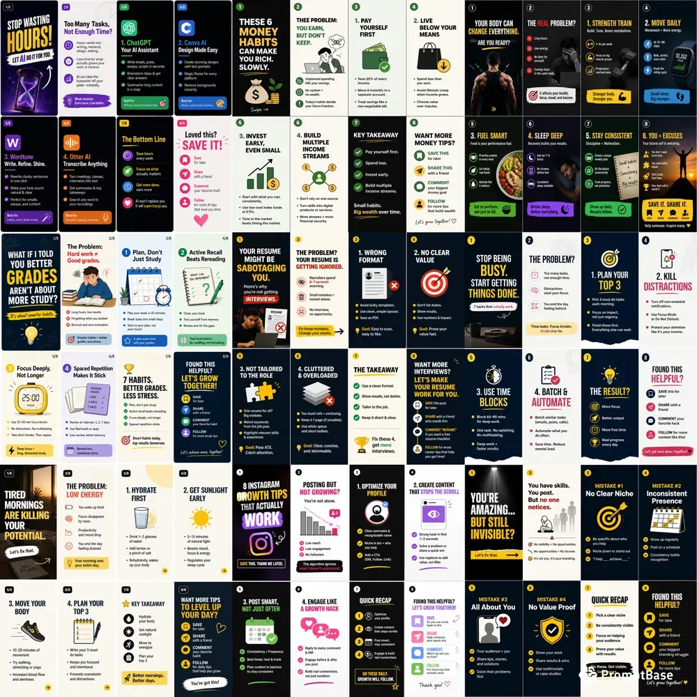 Viral Instagram Carousel Generator
